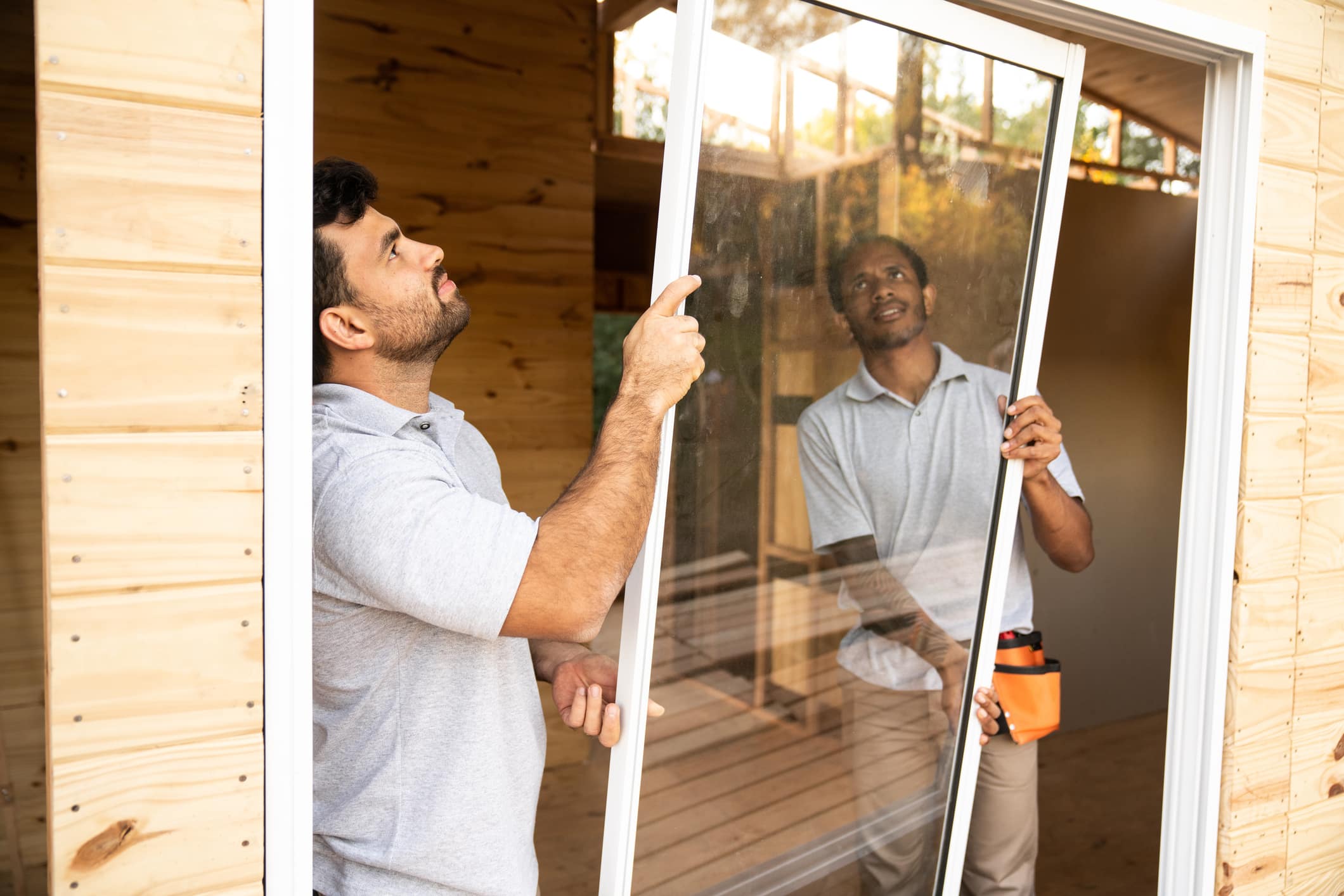 window replacement by the Permasol workers for a wood home